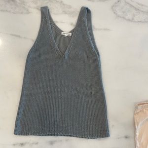 Grey cable knit tank top from Vici. Size Large